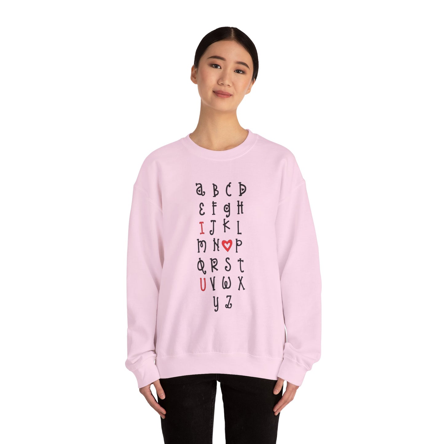 "ABCD I LOVE YOU" Unisex Heavy Blend™ Crewneck Sweatshirt