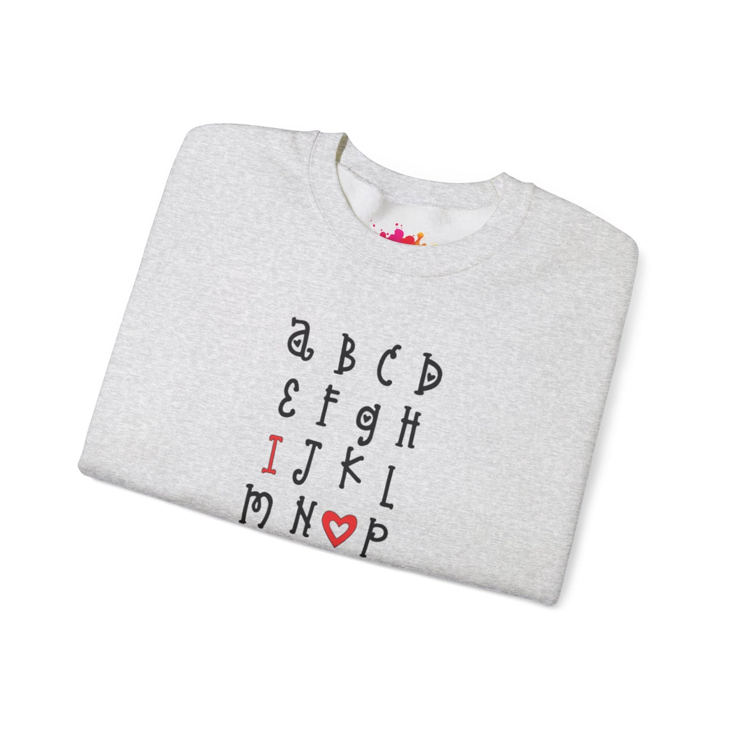 "ABCD I LOVE YOU" Unisex Heavy Blend™ Crewneck Sweatshirt