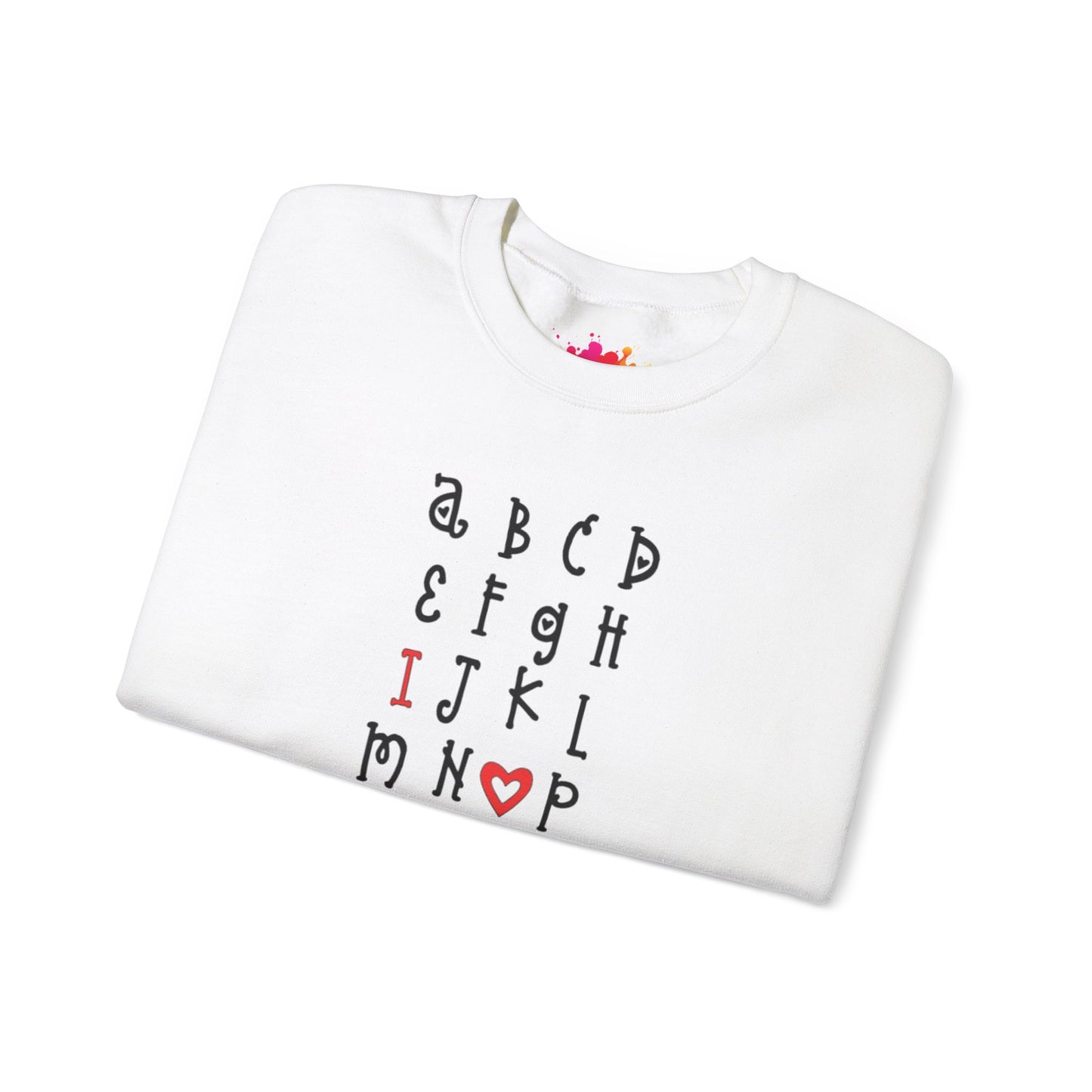 "ABCD I LOVE YOU" Unisex Heavy Blend™ Crewneck Sweatshirt