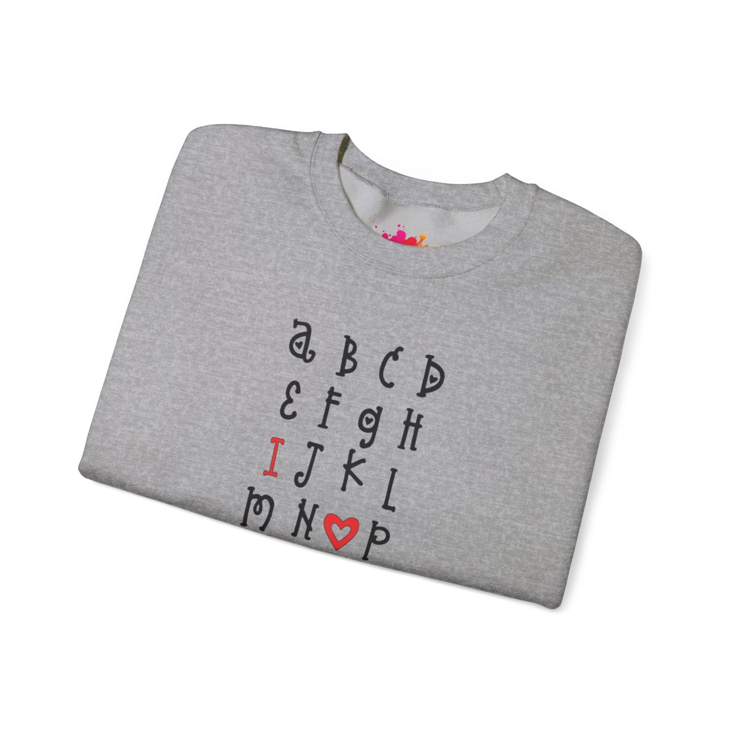 "ABCD I LOVE YOU" Unisex Heavy Blend™ Crewneck Sweatshirt