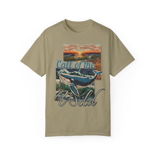 "Call of the Wild - Whale" Unisex Garment-Dyed T-shirt