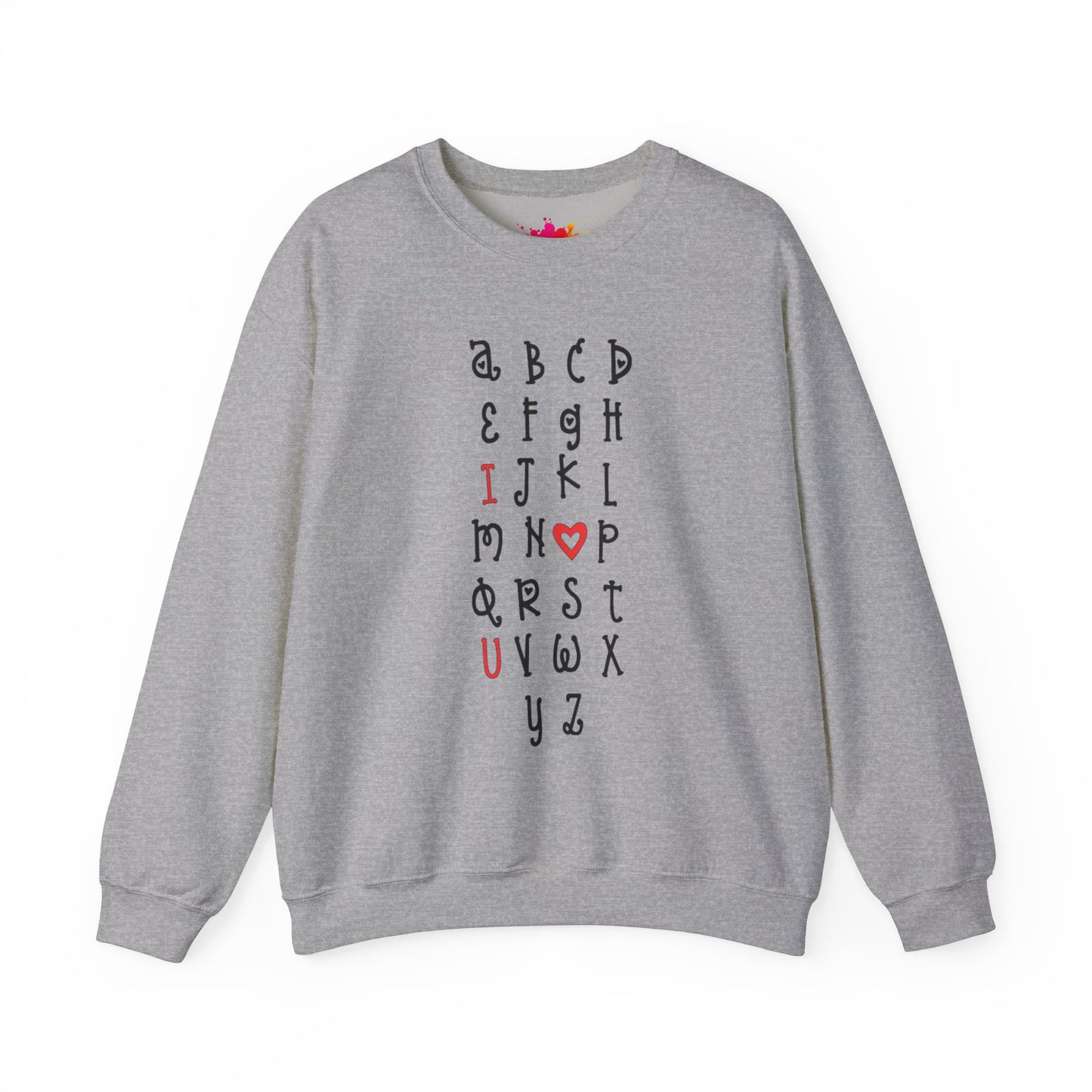 "ABCD I LOVE YOU" Unisex Heavy Blend™ Crewneck Sweatshirt